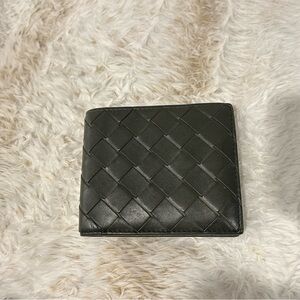 Bottega Veneta Black Key & Card Holder with Woven Design